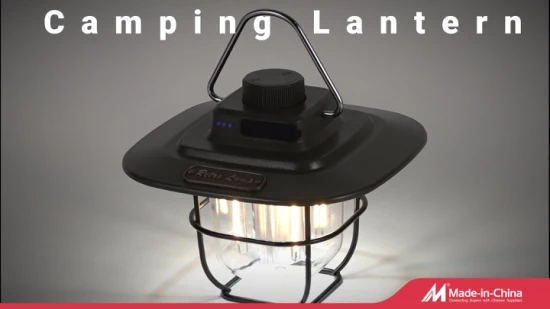 Yichen 충전식 디밍 가능 LED 레트로 캠핑 랜턴