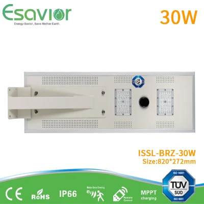 Esavior 30W 태양광 발전 통합 올인원 태양광 LED 조명, 거리/경로/정원 조명, 모션 센서, 에너지 절약 실외 조명